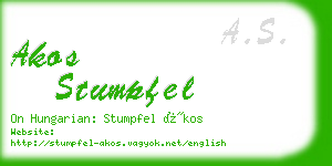 akos stumpfel business card